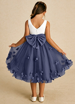 Azazie Sprout Flower Girl Dresses Stormy A-Line Bow Tulle Dress image1