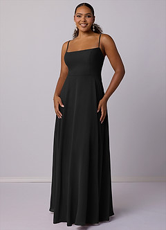 Barbie ♥ Azazie Bridesmaid Dresses Black A-Line Chiffon Dress image7
