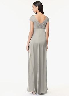 Azazie Allessia Abiti da damigella d'onore premaman Abito A-Line Plissettato Raso Elasticizzato Floor-Length image2