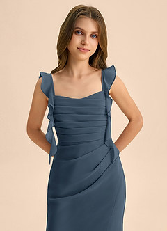 Azazie Jessamine Junior Neptune Mermaid Sweetheart Neckline Chiffon Dress image7