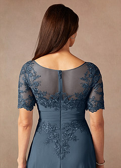 Azazie Raissa Mother of the Bride Dresses Neptune A-Line Lace Chiffon Dress image8