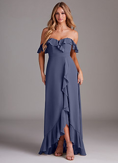 Azazie Lyra Bridesmaid Dresses Stormy A-Line Chiffon Convertible Dress image1