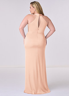 Barbie ♥ Azazie Bridesmaid Dresses English Rose Sheath Stretch Satin Dress image8