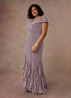 Azazie Bailora Mother of the Bride Dresses Dusk Mermaid Ruched Chiffon Dress image7