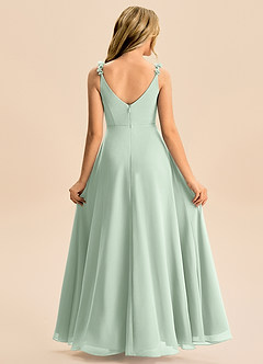 Azazie Elodie Junior Agave A-Line Chiffon Dress image6