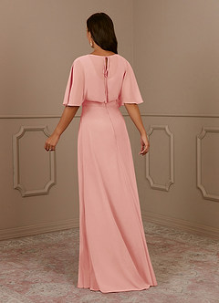 Azazie Oksana Mother of the Bride Dresses Rosette A-Line V-Neck Pleated Chiffon Dress image3