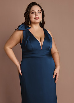Parisa 네이비 맥시 드레스 image11