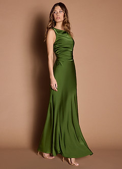 Robe Longue Olive Verte Evadne image3