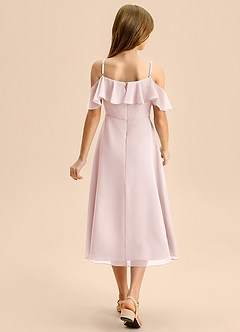 Azazie Kamilla Junior Klä av A-Line i Chiffong Av axeln image2