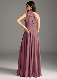 Azazie Charlize Bridesmaid Dresses Amethyst A-Line One Shoulder Chiffon Dress image2