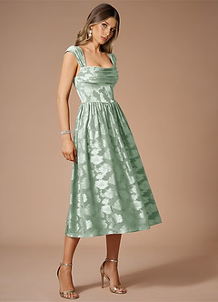Dana Mint Green Midi Dress image6