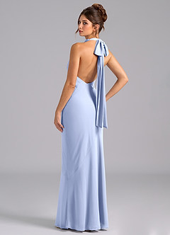 Azazie Velli Bridesmaid Dresses Ice Mermaid Bow Chiffon Dress image7
