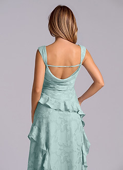 Azazie Sloane Bridesmaid Dresses Mist A-Line Sweetheart Neckline Floral Burnout Dress image7