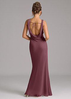 Azazie Rylina Bridesmaid Dresses Sangria Mermaid Pleated Chiffon Dress image6