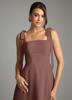 Azazie Debra Abiti da Damigella Abito Convertibile A-Line in Chiffon Con Tasche Espresso image2