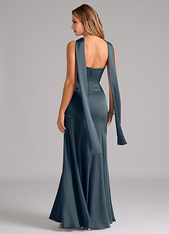 Azazie Shiloh Bridesmaid Dresses Twilight Mermaid Strapless Stretch Satin Convertible Dress image7