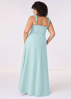 Barbie ♥ Azazie Bridesmaid Dresses Sea Glass A-Line Sweetheart Neckline Chiffon Dress image7
