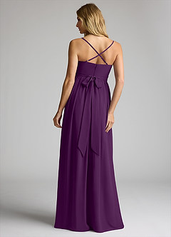 Azazie Llana Maternity Bridesmaid Dresses A-Line Chiffon Floor-Length Dress image2