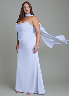 Azazie Sorrel Bridesmaid Dresses Ice Mermaid Corset Chiffon Dress image14