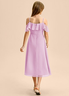 Azazie Kamilla Junior Klä av A-Line i Chiffong Av axeln image2