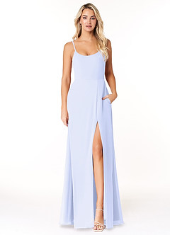 Azazie Moira Bridesmaid Dresses Lavender A-Line Scoop Chiffon Dress image1