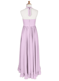 Azazie Hermione Junior Eucalyptus A-Line Chiffon Dress image8