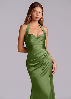 Azazie Destiny Suknie dla druhen Syrena Dekolt w kształcie serca Satyna elastyczna Do ziemi Sukienka image5