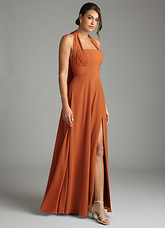 Azazie Tamira Suknie dla druhen Linia A Pofałdowany Szyfon Do ziemi Sukienka image7