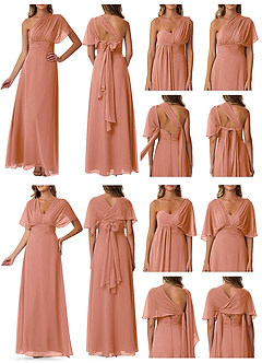 Azazie Fifi Bridesmaid Dresses MAI TAI A-Line Strapless Chiffon Convertible Dress image10