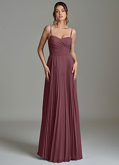 Azazie Catie Bridesmaid Dresses Sangria A-Line Sweetheart Neckline Chiffon Dress image4