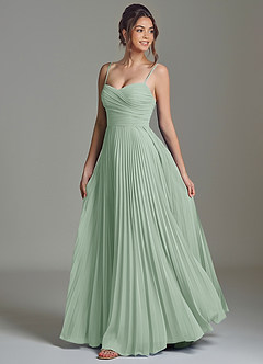 Azazie Catie Bridesmaid Dresses Agave A-Line Sweetheart Neckline Chiffon Dress image5