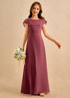 Azazie Kittie Girls Formal Flower Girl Klänningar Klänning A-Line i Chiffong image6