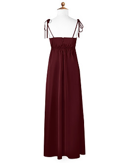 Azazie Violeta Junior Robe Trapèze en Satin extensible Arc Cabernet image6