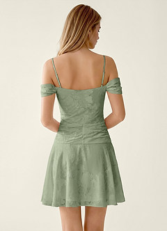 Delia Hellgrün Minikleid aus Spitze image2