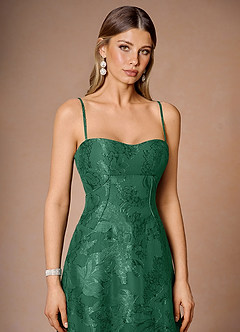 Hollis Dark Green Lace Back Maxi Dress image6