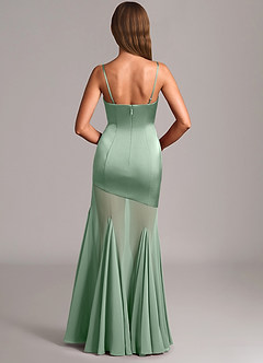 Azazie Uma Bridesmaid Dresses Agave Mermaid Strapless Chiffon Convertible Dress image5