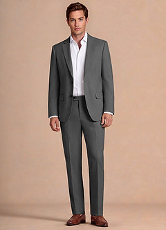 front Bennett Gris Oscuro Traje de mezcla de lana