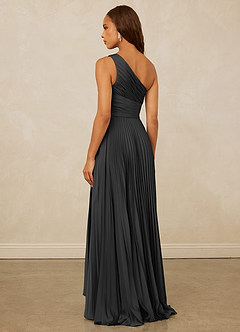 Christian Siriano Bridal for Azazie 1008 Bridesmaid Dresses Pleated One Shoulder Stretch Satin A-line Dress image2