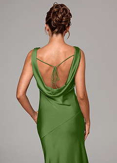 Azazie Rylina Brautjungfernkleider Meerjungfrau-Linie Stretch-Satin Kleid Basilikum image3