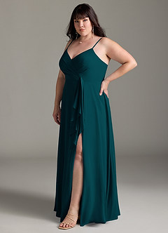 Azazie Akita Bridesmaid Dresses Pine A-Line Chiffon Dress image8