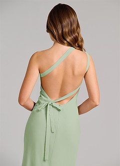 Azazie Monroe 신부 들러리 드레스 쉬스 한쪽 어깨 쉬폰 바닥 길이 드레스 image6