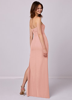 Barbie ♥ Azazie Bridesmaid Dresses Rosette Sheath Strapless Chiffon Convertible Dress image6