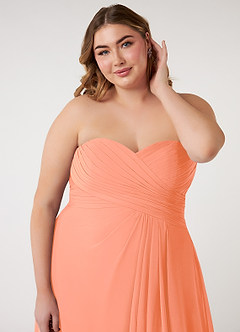 Azazie Arabella Allure Abiti da Damigella Abito Convertibile A-Line in Chiffon Scollo a Cuore Tramonto image18