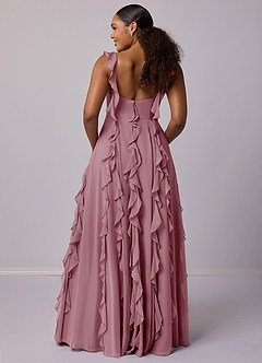 Barbie ♥ Azazie Bridesmaid Dresses Vintage Mauve A-Line with Pockets Chiffon Dress image11