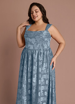 Hazel Dusty Blue Pleated Maxi Dress image13