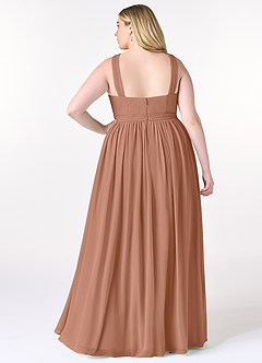 Azazie Elvira Bridesmaid Dresses Bronzer A-Line Pleated Chiffon Dress image8