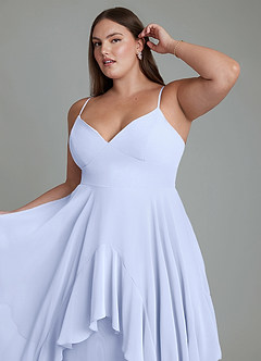 Azazie Zaina Vestidos de damas de honor Vestido Hielo de Gasa de Línea A image12
