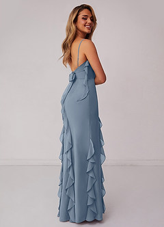Barbie ♥ Azazie Bridesmaid Dresses Twilight Sheath Bow Chiffon Dress image2