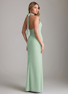 Azazie Valerie Bridesmaid Dresses Agave Mermaid Pleated Chiffon Dress image2