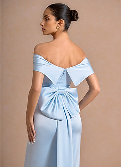Andrea Sky Blue Midi Dress image8